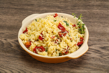 Vegetarian uisine - couscous with vegetables
