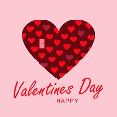 Vector illustration. Loving heart. I will find a way to your heart.