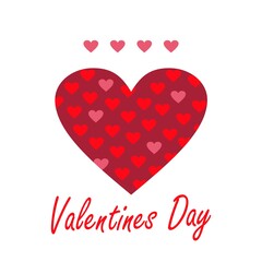 Vector illustration. Loving heart.  Happy Valentine's Day.  I love you.