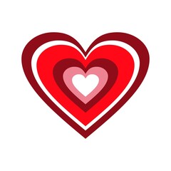 Vector illustration. Loving heart. Rainbow heart