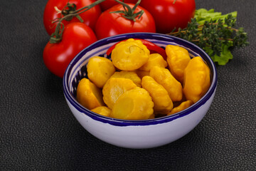 Tasty marinated patisson