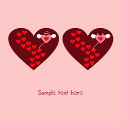  Cheerful Chocolate hearts with hearts.