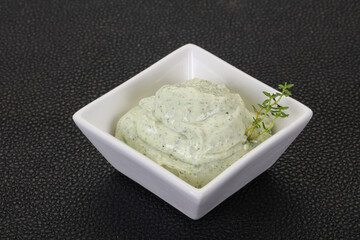 Cottage cream snack with herbs