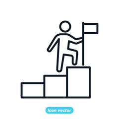 podium winner icon. business target and goal symbol template for graphic and web design collection logo vector illustration