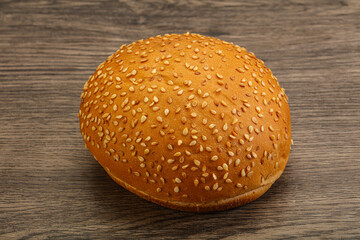Burger bun with sesame seeds
