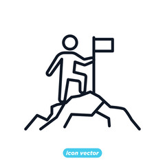 Mission Path icon. business target and goal symbol template for graphic and web design collection logo vector illustration