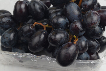 Black Grapes Image , Nashik , Maharashtra , India , Black Grapes With White Background