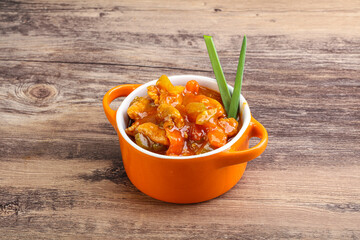 Meat goulash with vegetables