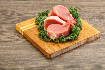 Fresh raw pork tenderloin for roast