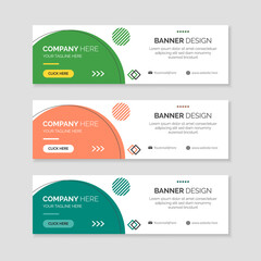 Set of web banner design template