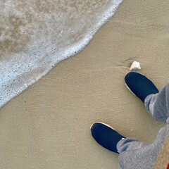 feet on the beach