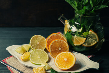 lemon and lime and mint