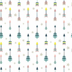Arrows vector seamless pattern. Creative vector childish background for fabric, textile, apparel