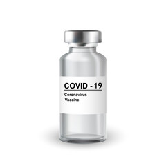 Coronavirus vaccine vector background. Covid-19 corona virus vaccination with vaccine bottle 