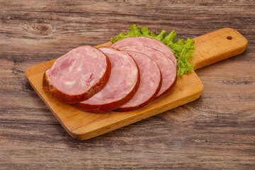 Slices of pork meat ham
