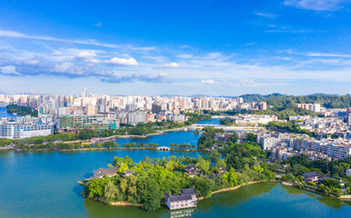 Fototapeta na wymiar West Lake scenic spot, Huizhou City, Guangdong Province, China