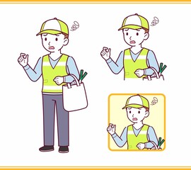 Volunteer young staff