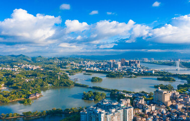 Naklejka premium West Lake scenic spot, Huizhou City, Guangdong Province, China
