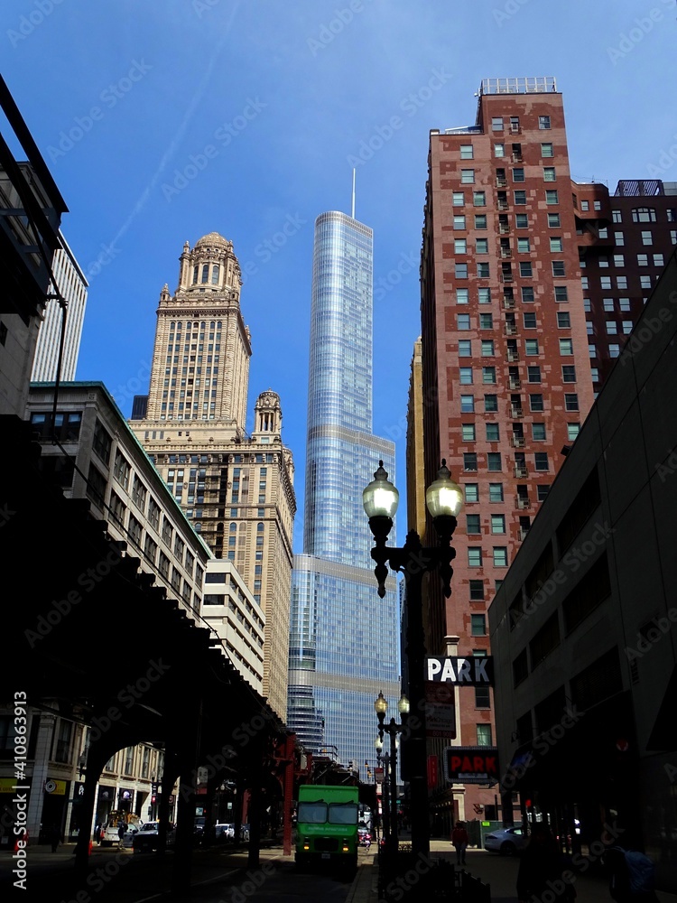 Wall mural north america, usa, illinois, city of chicago