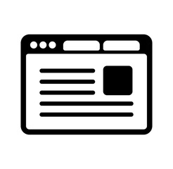 Common internet browser vector icon illustration