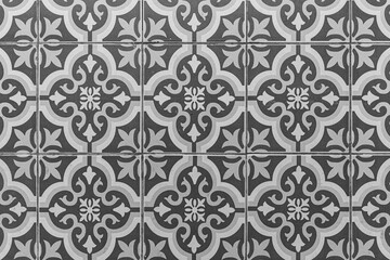 Traditional chinese pattern floor tiles texture and seamless background