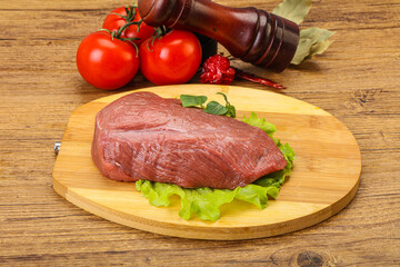 Raw beef piece for cooking