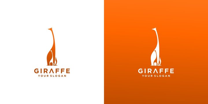giraffe logo icon design vector
