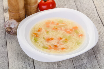 Chicken soup with noodles