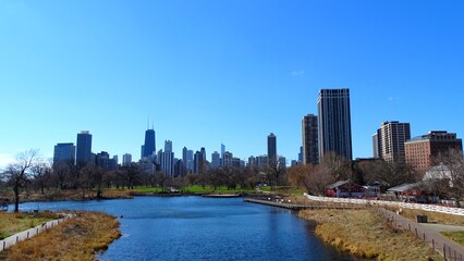 Naklejka premium North America, USA, Illinois, city of Chicago 