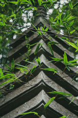 sculpture in japonese garden