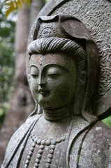 Profile statue from Asian culture