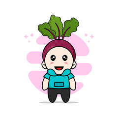 Cute kids character wearing onion costume