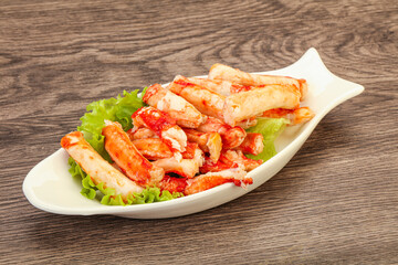 Natural luxury crab meat fillet