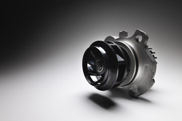 New ICE water cooling pump in contrasting light on a gradient background