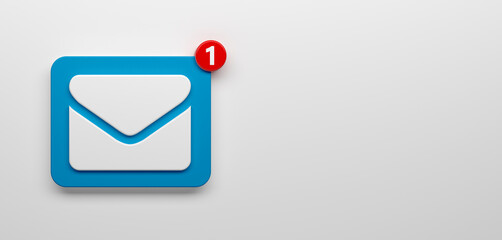 abstract contact icon symbol in front of background - 3D Illustration