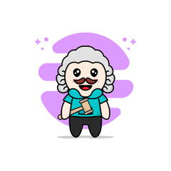 Cute kids character wearing judge costume.