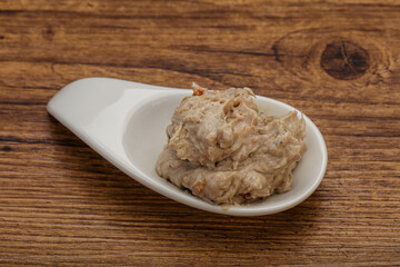 Herring butter spread in the bowl