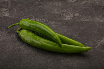 Ripe tasty spicy green pepper