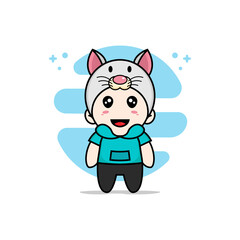 Cute kids character wearing mouses costume.