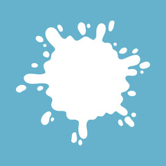vector illustration of a splash of water. Splash and blot design, shape creative illustration. white milk splash and blot. milk drop.