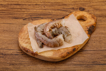Raw tiger prawn for cooking