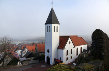 Fototapeta na wymiar Kirche in Otzberg-Hering