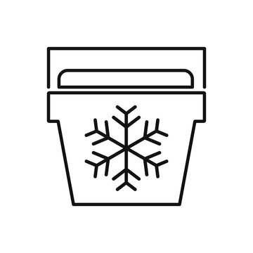 Icon portable portable refrigerator for mobile or web design