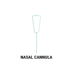 A nasal cannula icons on white background.