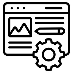 Outline design, icon of management