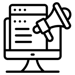 Linear design, icon of web marketing