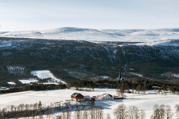 stunningly beautiful winter view of the Norwegian landscape