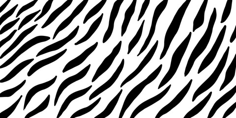 Background with colorful Zebra skin pattern. Trendy hand drawn textures.