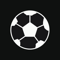 Obraz premium Illustration of black and white soccer ball in simple flat design. Good for soccer illustration, poster, banner.