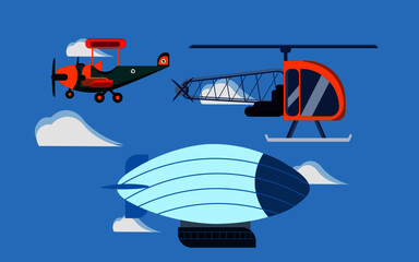 Different Air Crafts Vector